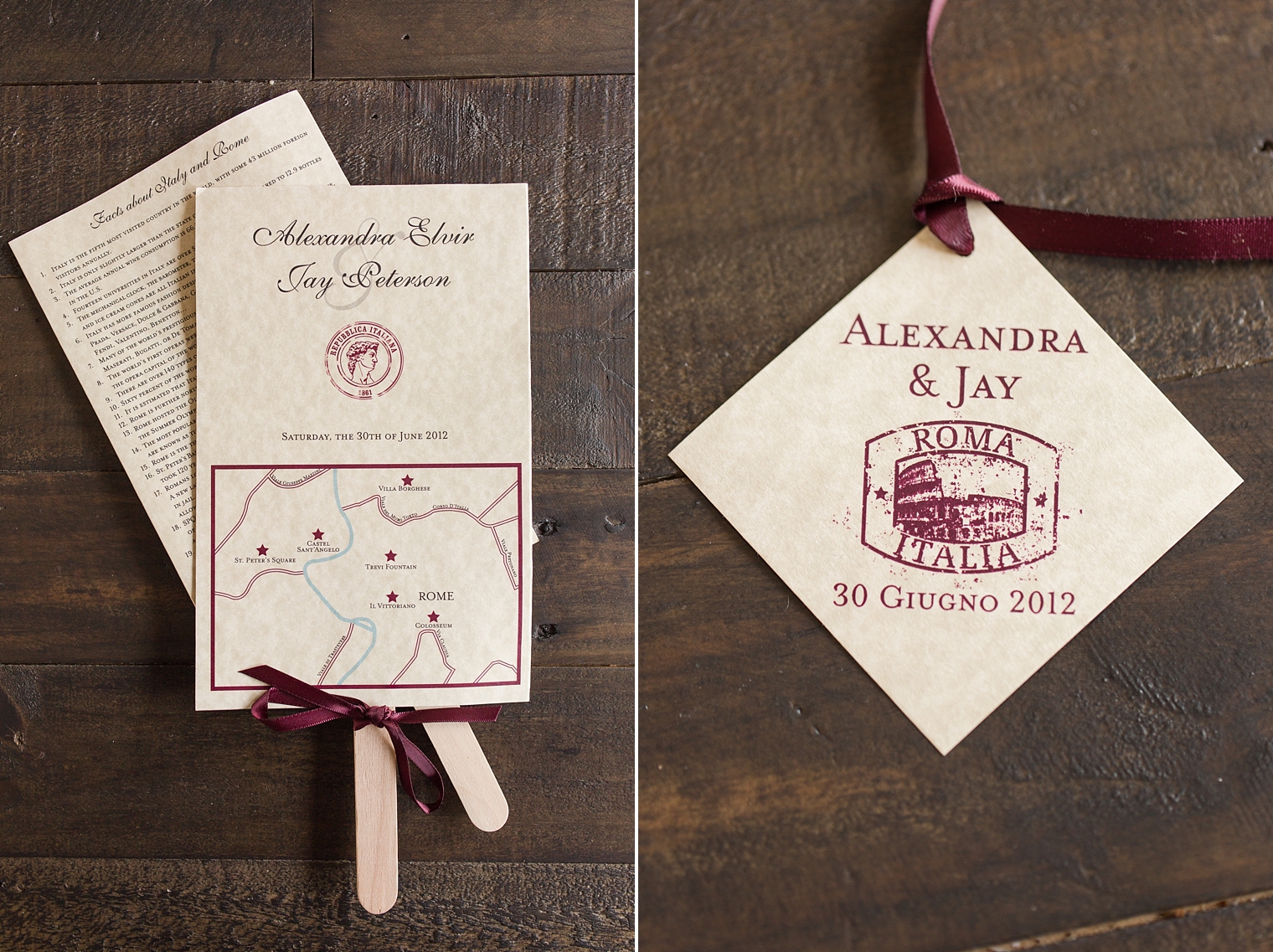 Rome wedding stationery