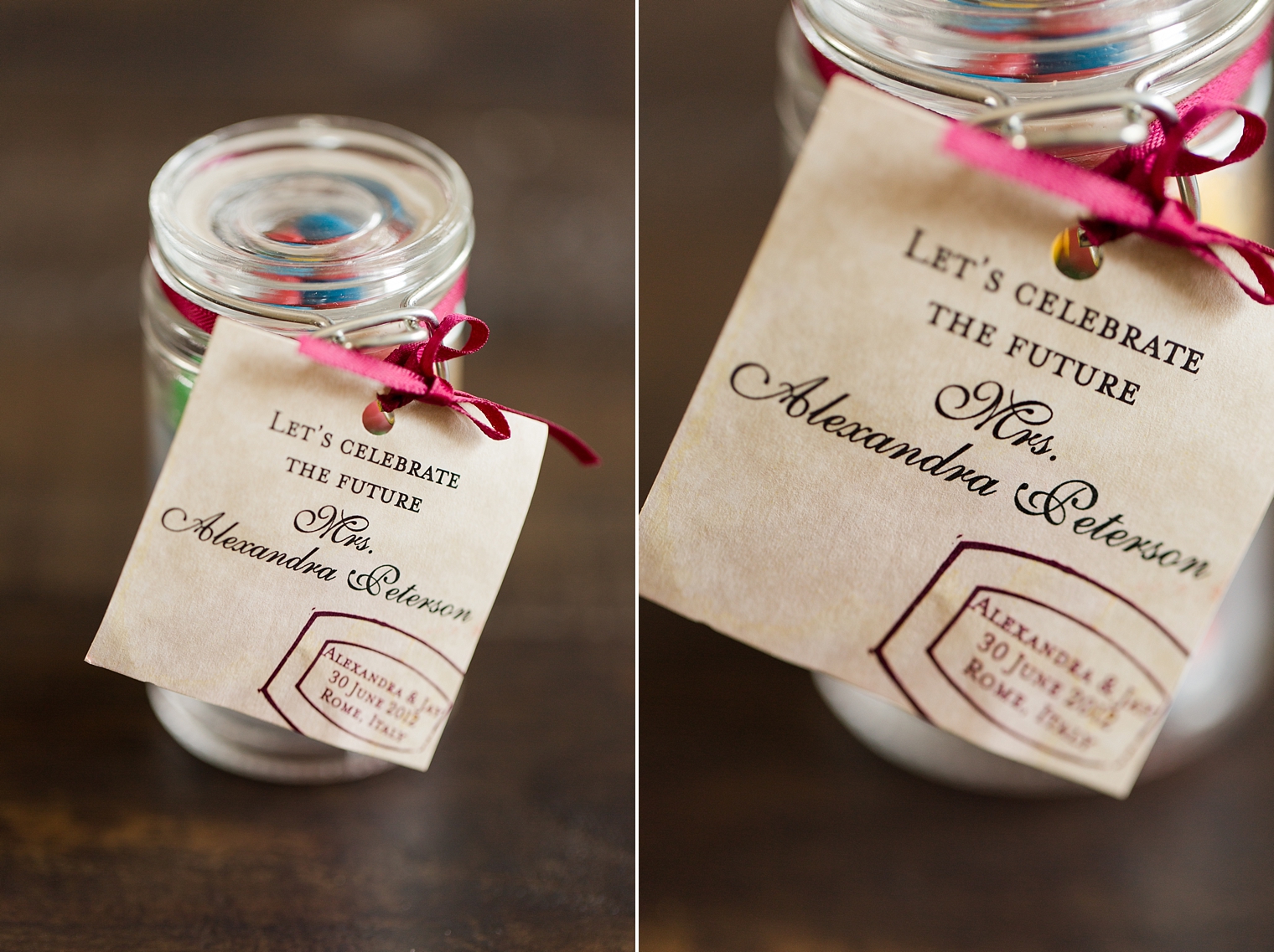 Rome wedding bridal shower favor