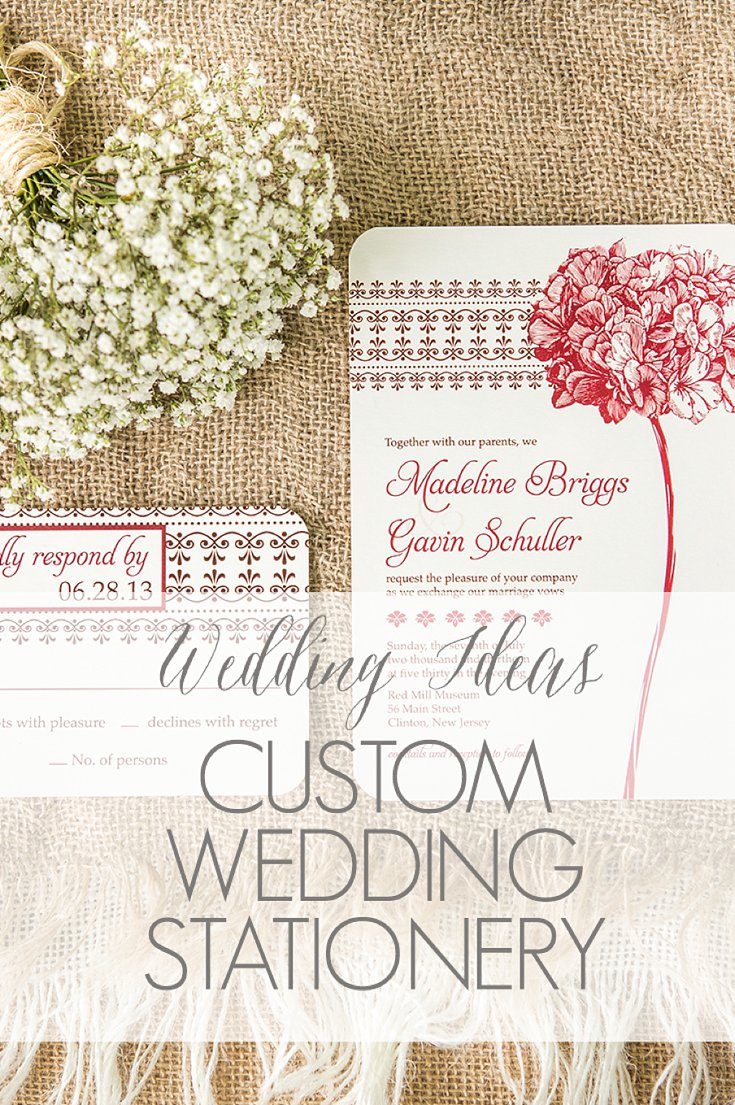 Rustic Custom Wedding Stationery