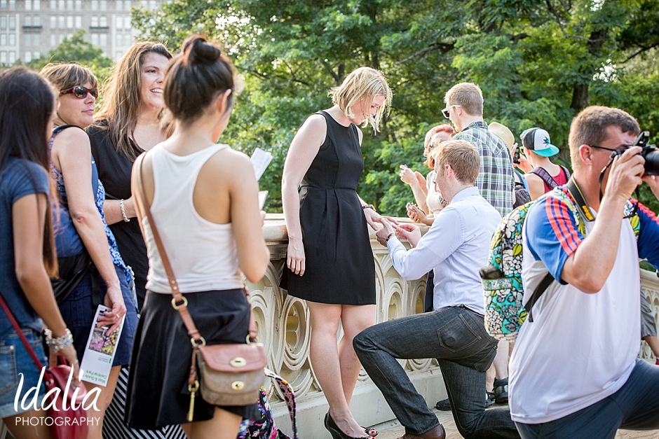 Central Park Proposal Photo on the Bow Bridge