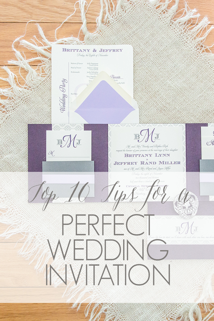 10 Ten Tips for a Perfect Wedding Invitation