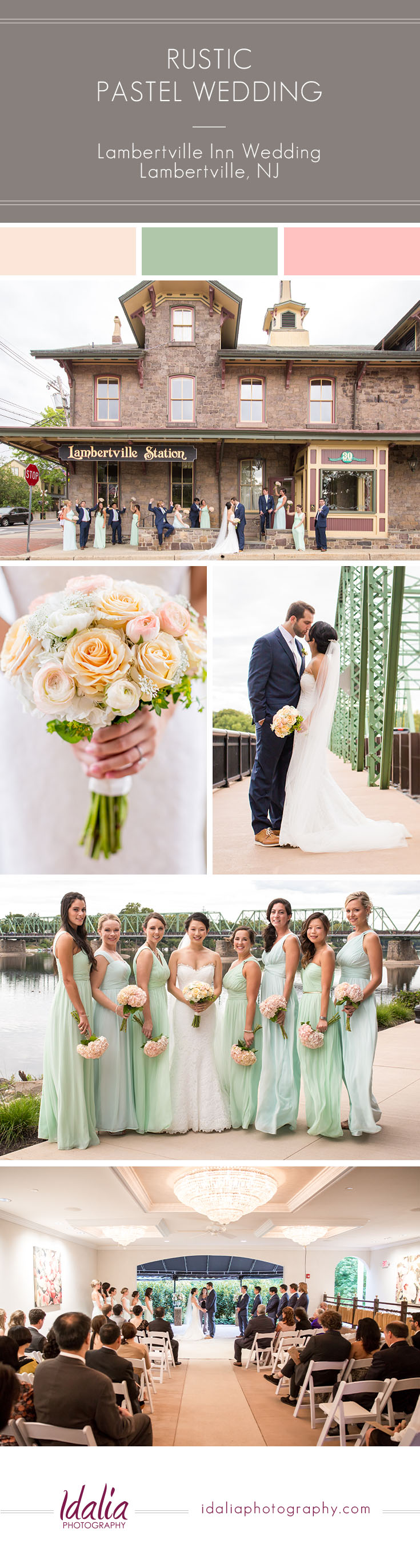 Rustic Pastel NJ Wedding | Lambertville Inn Wedding