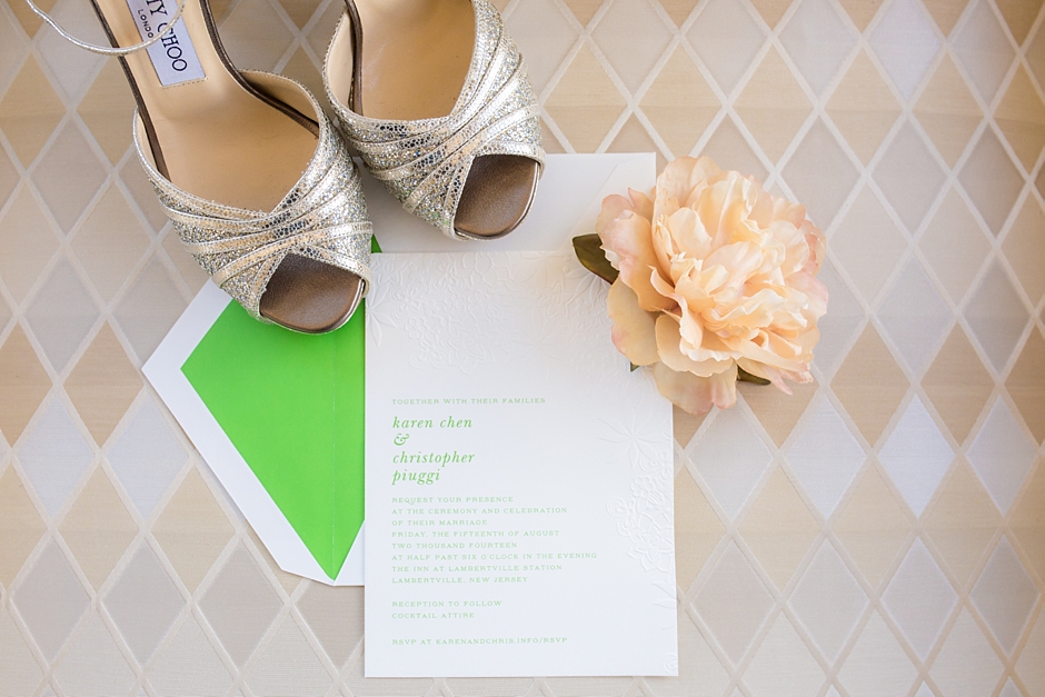 jimmy choo shoes | letterpress invitation