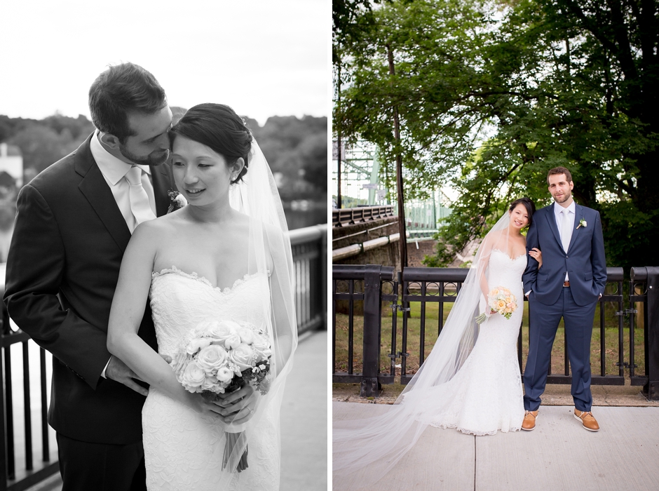 Lambertville New Hope Bridge Bride and Groom