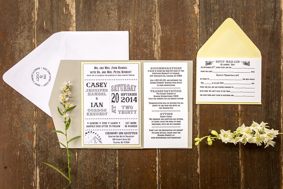 Raritan Inn Wedding Rustic Wedding Invitation Photo