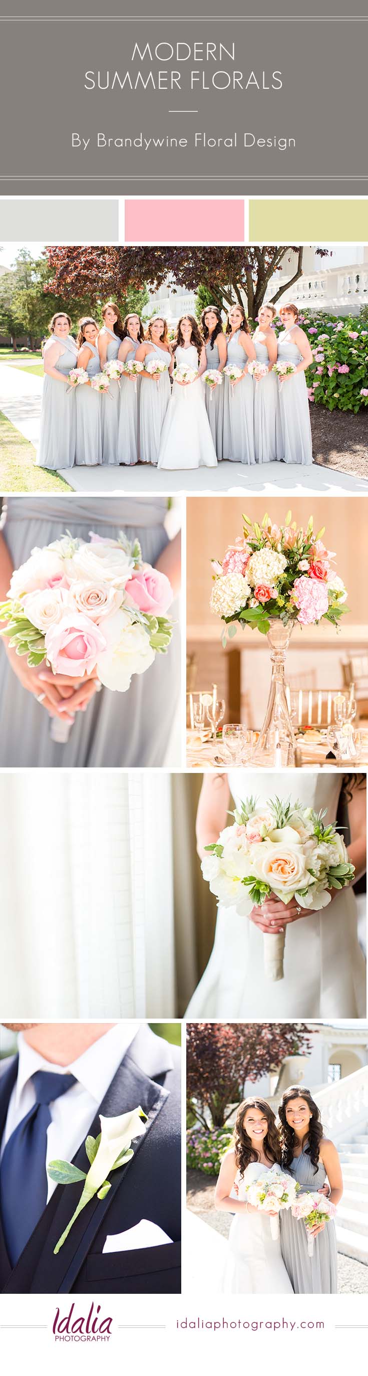 Florals for a Modern NJ Wedding by Brandywine Floral Design