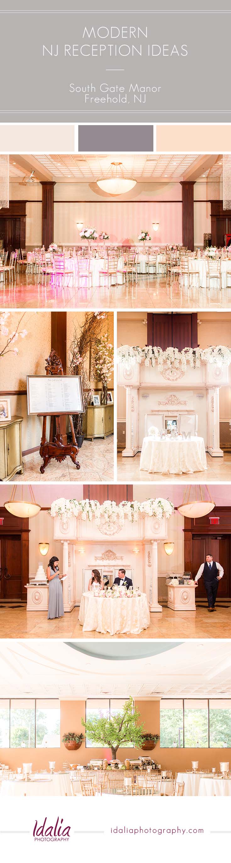 Modern NJ Wedding Reception at South Gate Manor in Freehold, NJ