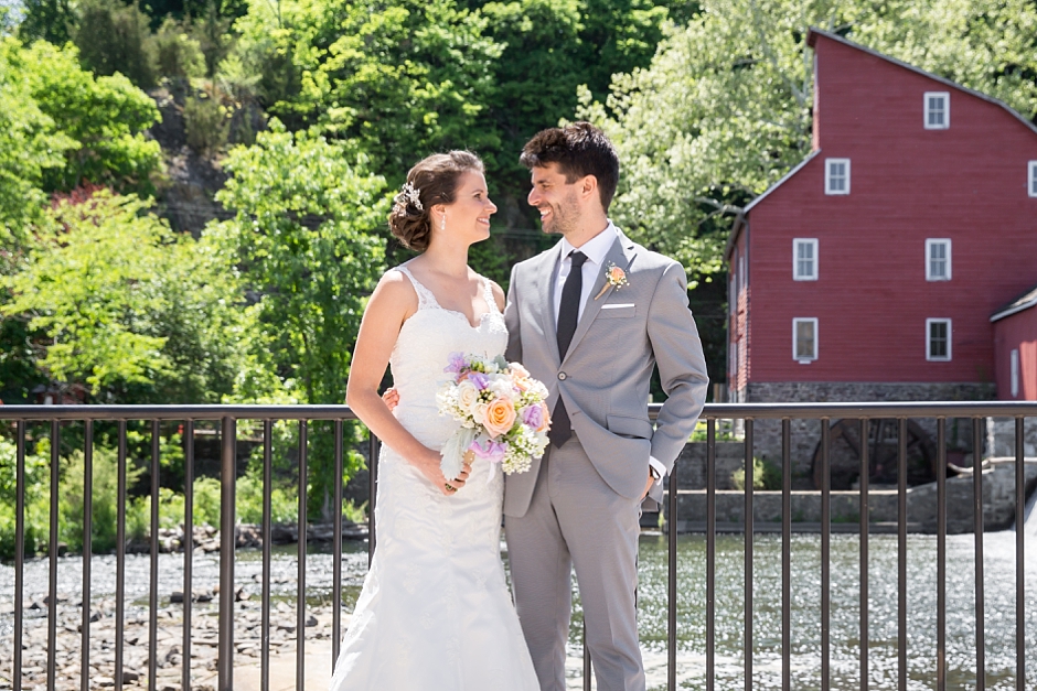 Rustic Red Mill Museum Wedding bride and groom photo