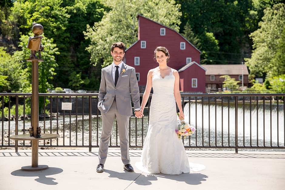 Rustic Red Mill Museum Wedding bride and groom portrait