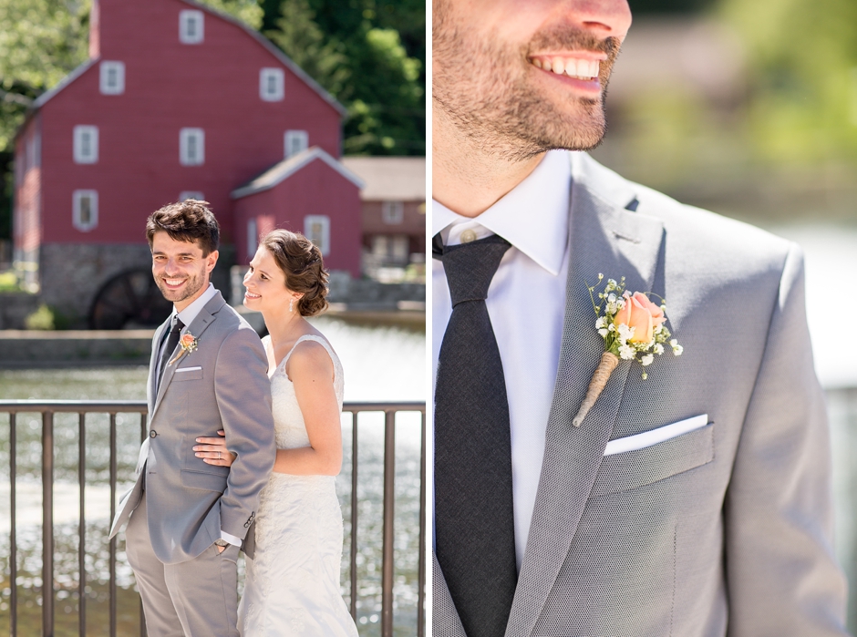 Rustic Red Mill Museum Wedding boutonniere photo