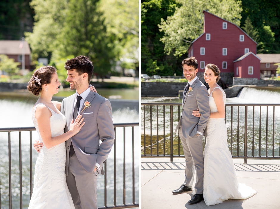 Rustic Red Mill Museum Wedding bride and groom photo