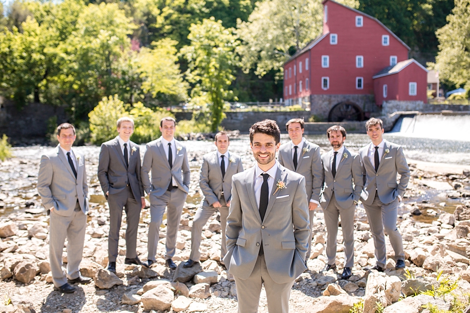 Groomsmen in gray