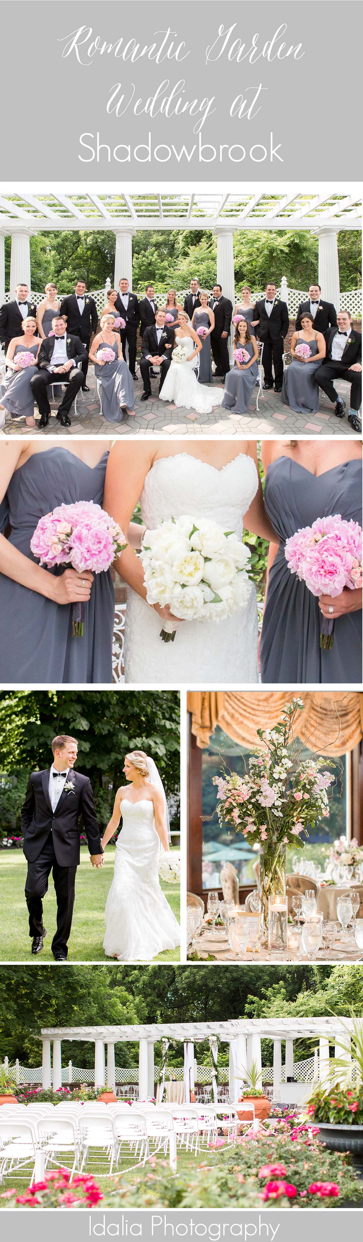 Romantic Garden Wedding at Shadowbrook in Shrewsbury, NJ.