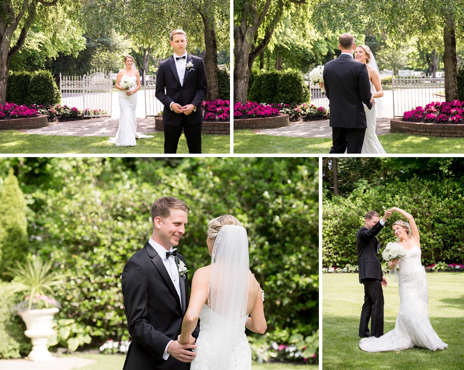 Shadowbrook Wedding first look photo