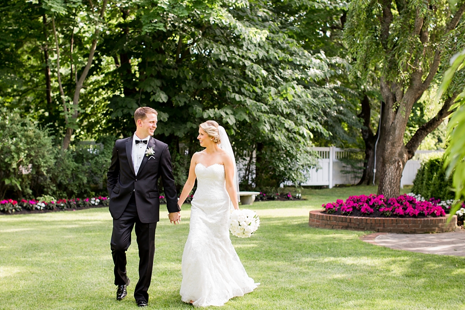 Shadowbrook Wedding bride and groom walking photo