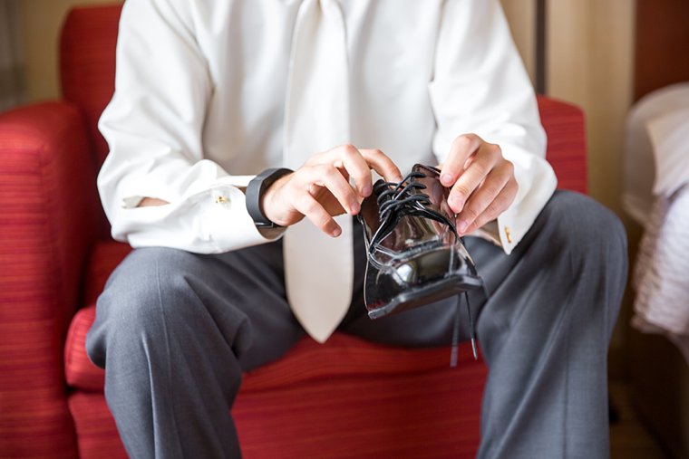 Lake Mohawk Country Club Wedding groom getting ready