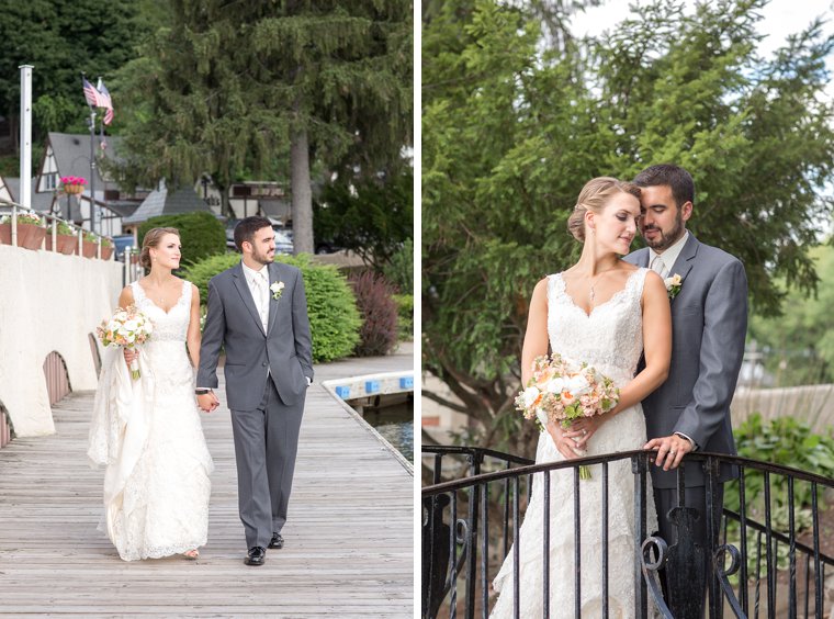 Lake Mohawk Country Club Wedding bride and groom romantic photos
