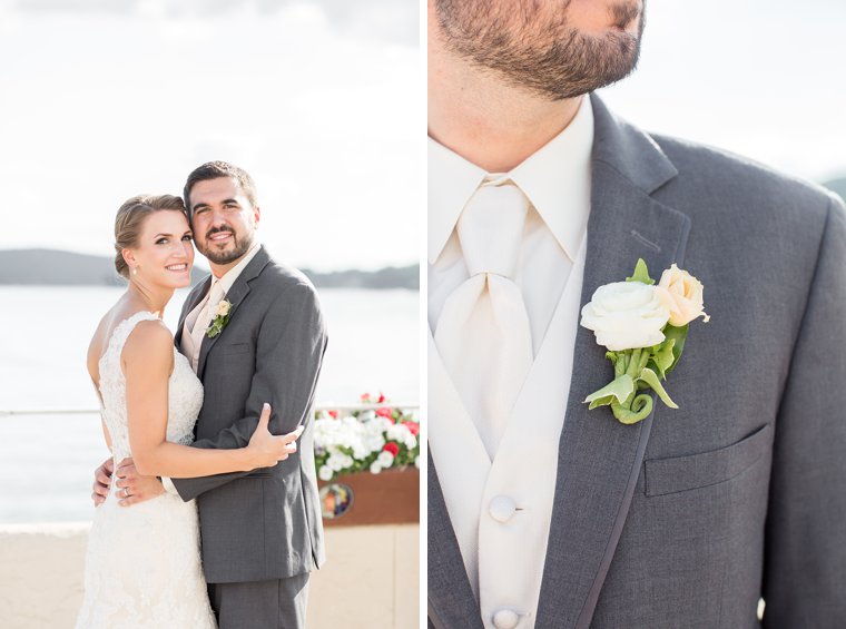 Lake Mohawk Country Club Wedding groom boutonniere photo
