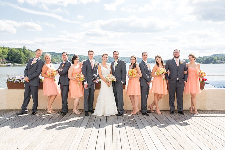 Lake Mohawk Country Club Wedding bridal party photo