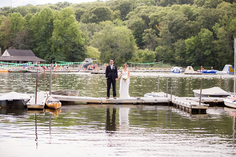 Bride and groom at Lake Valhalla Club