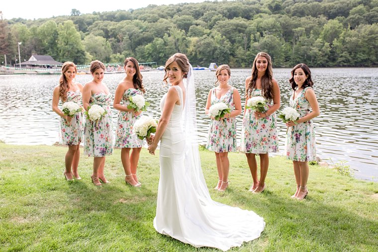 Lake Valhalla Club Wedding photos floral dresses