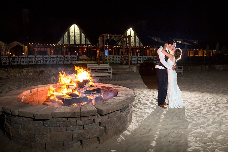 Nighttime wedding photography