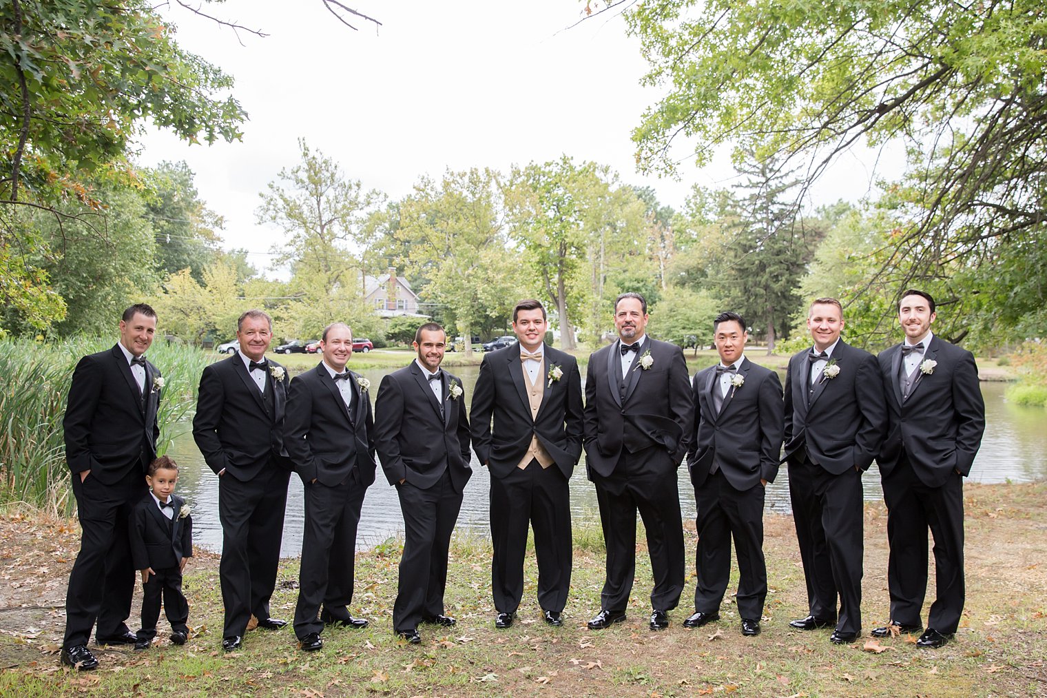 groomsmen with gray vests
