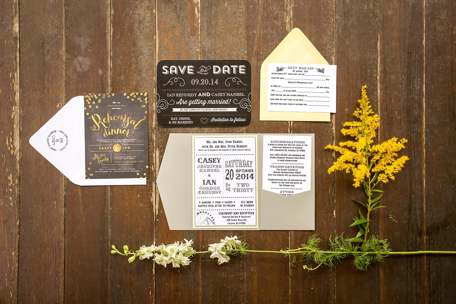 NJ Farmhouse Wedding rustic invitations