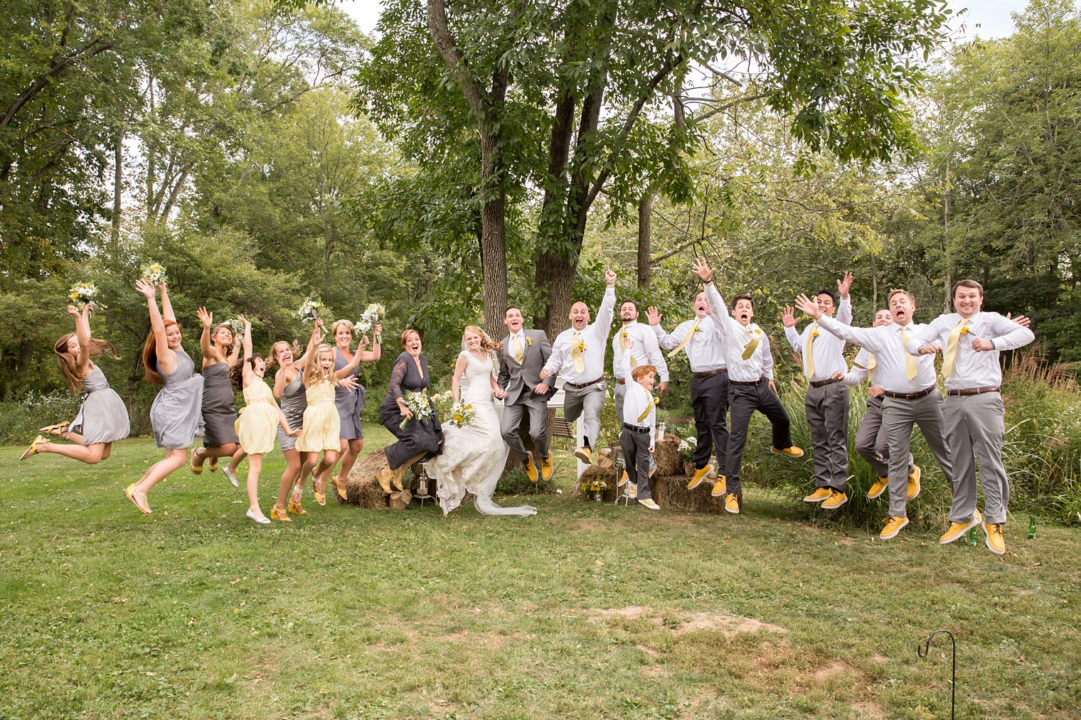 NJ Farmhouse Wedding bridal party photos