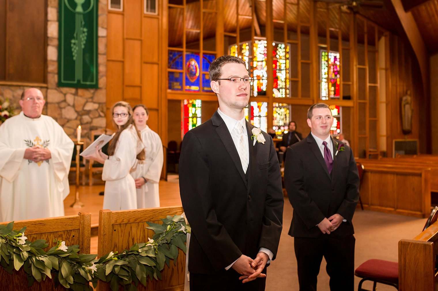 Groom at Our Lady of Mount Virgin in Middlesex