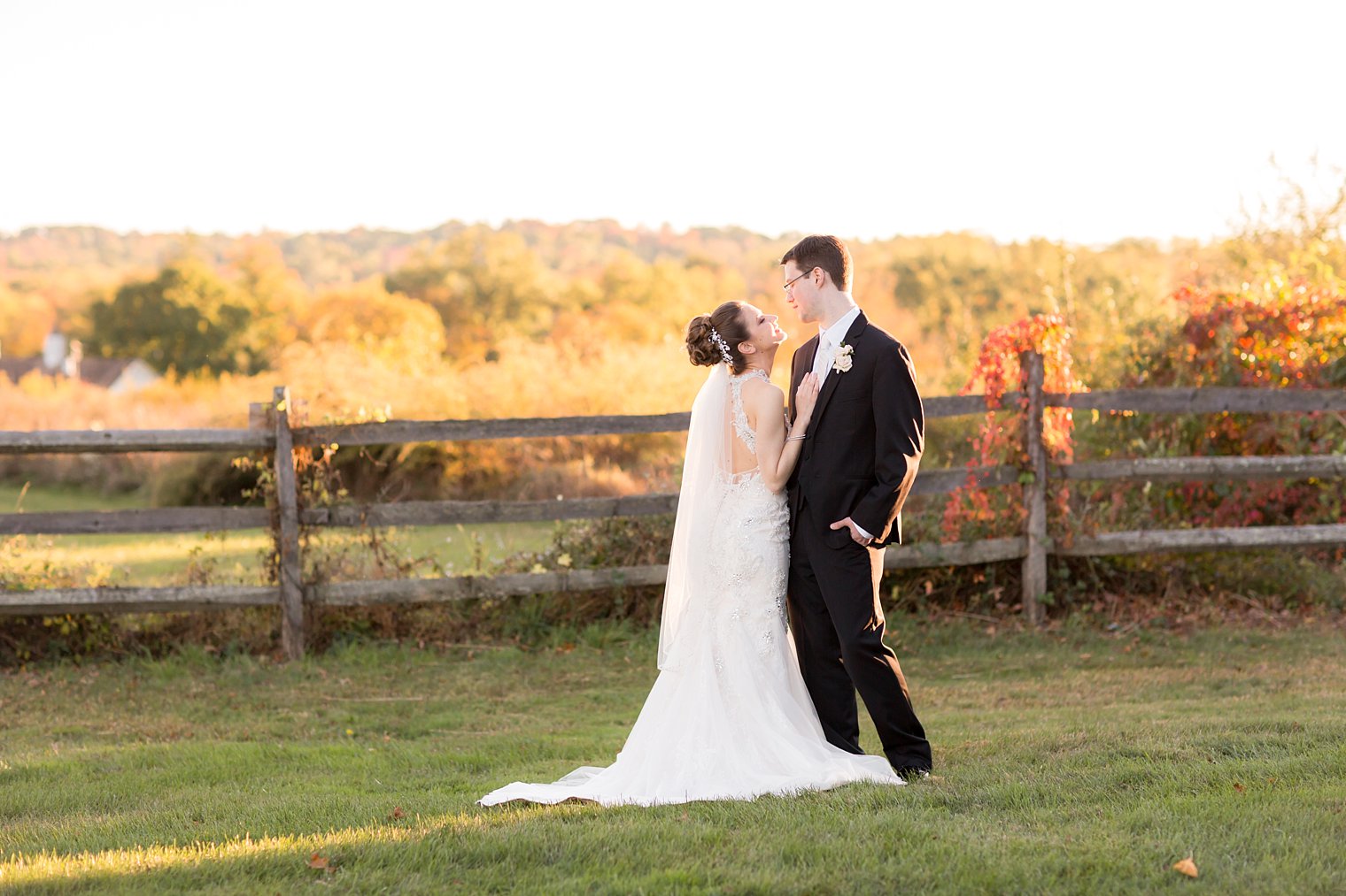 Basking Ridge Country Club autumn wedding photo