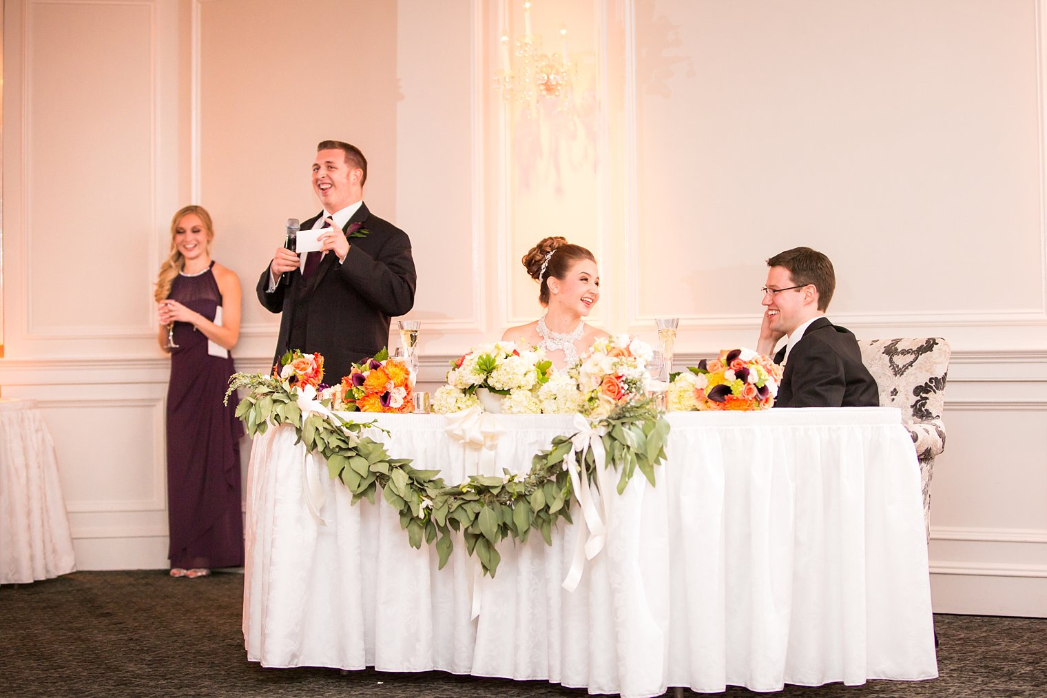 Basking Ridge Country Club groomsmen toast photo