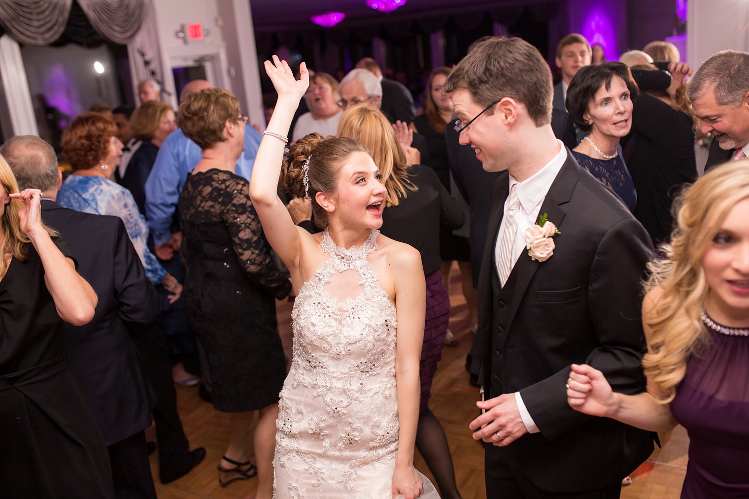 Basking Ridge Country Club bride and groom dancing photo