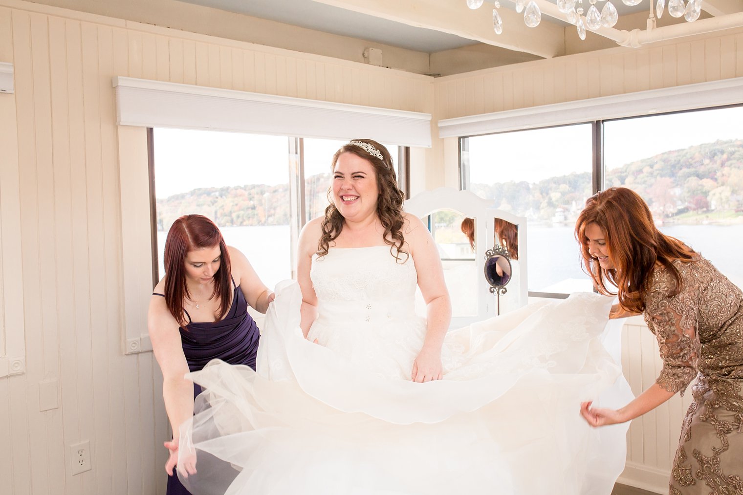 Lake Mohawk Country Club Wedding happy bride