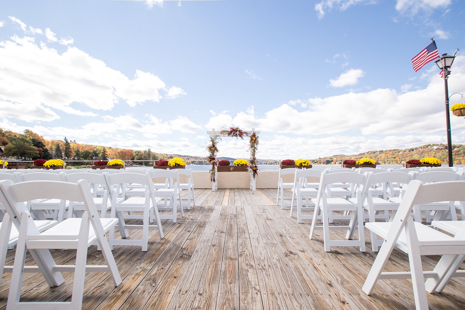 Lake Mohawk Country Club Wedding outdoor ceremony