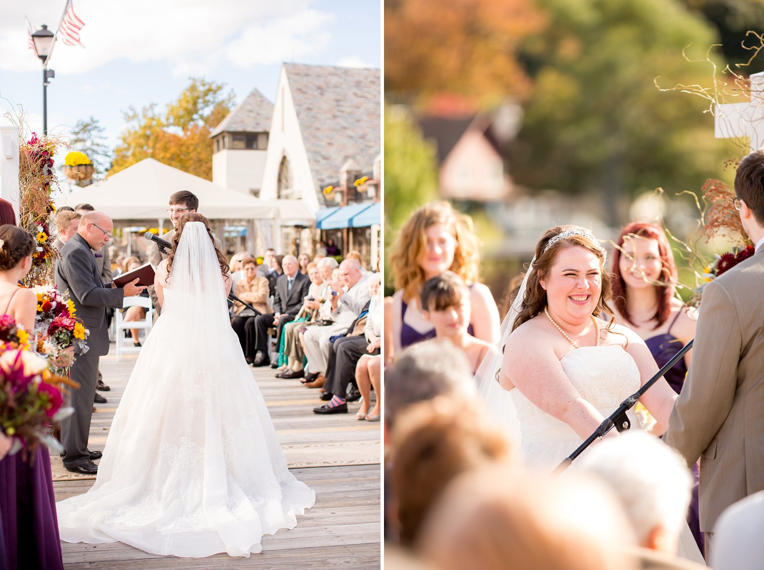 Lake Mohawk Country Club Wedding boardwalk wedding