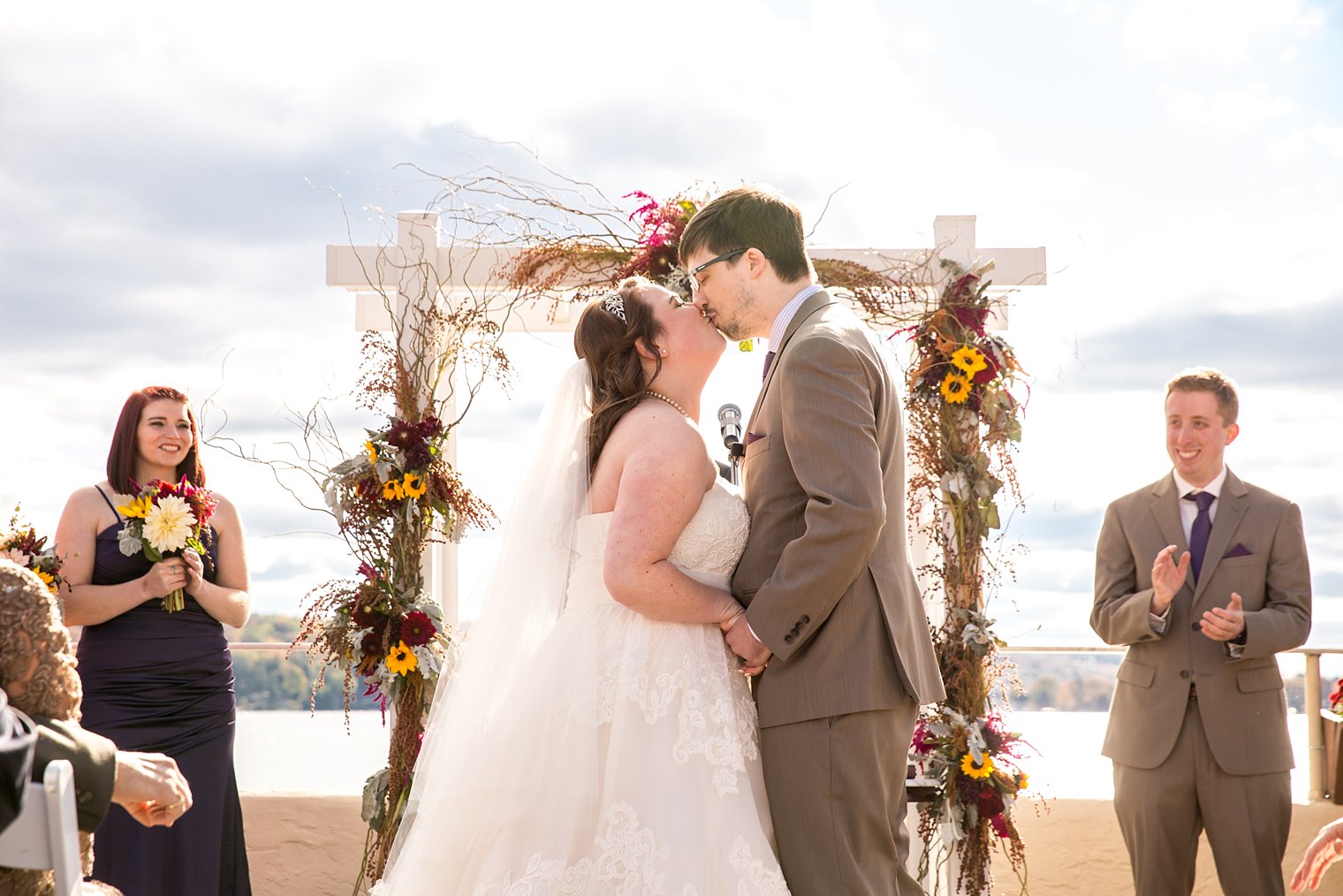 Lake Mohawk Country Club Wedding bride and groom