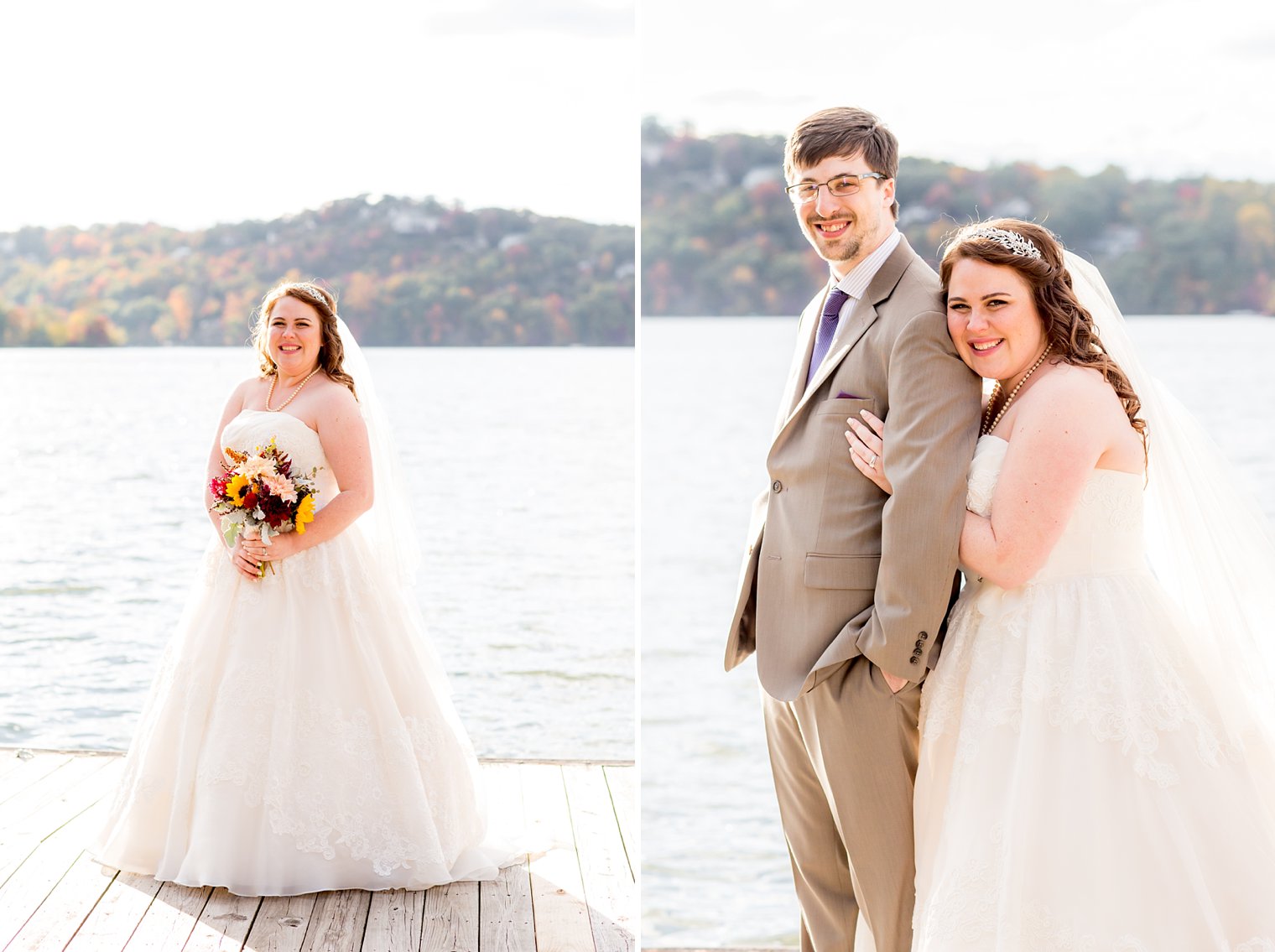 Lake Mohawk Country Club Wedding lakeside photos