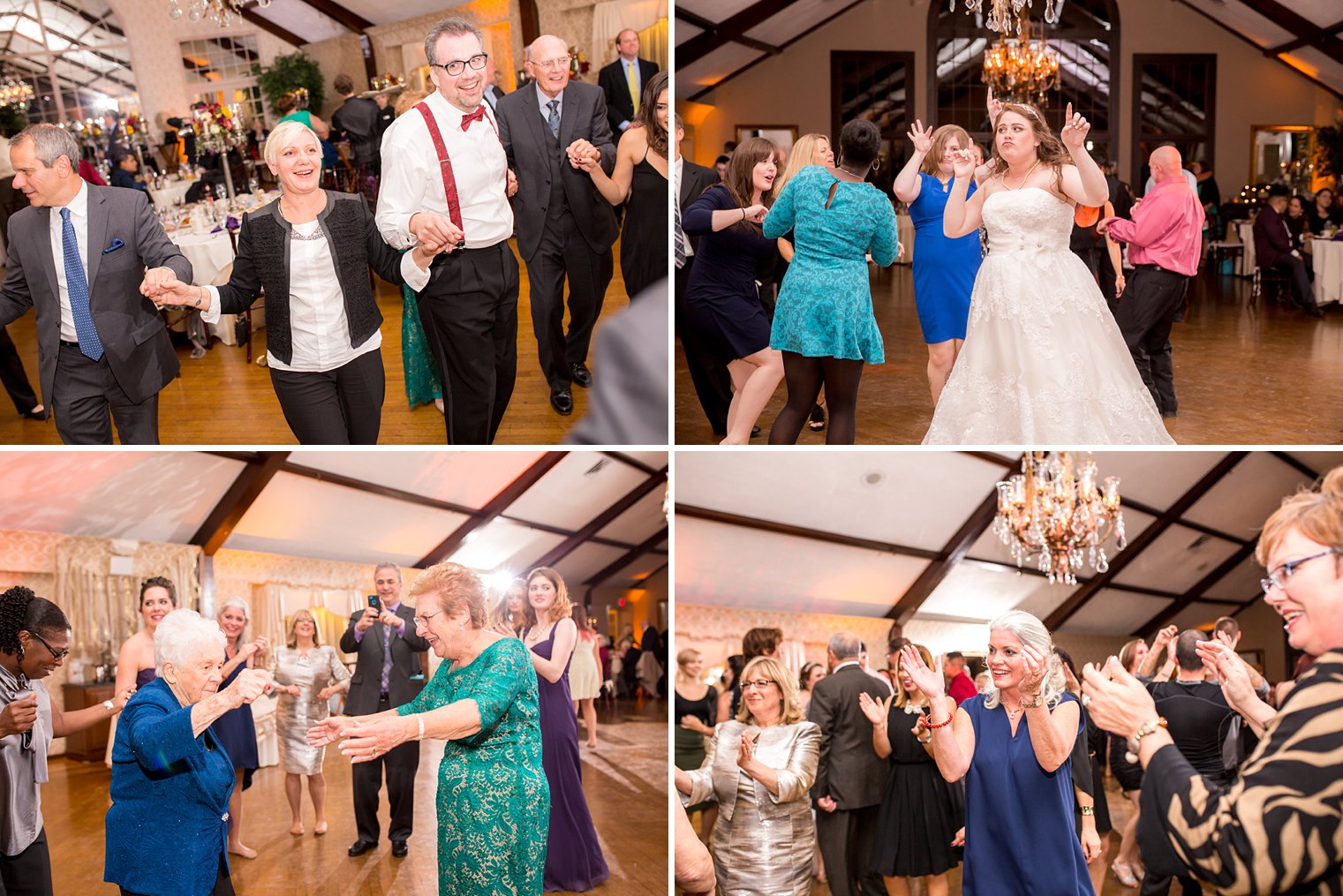 Lake Mohawk Country Club Wedding lively reception