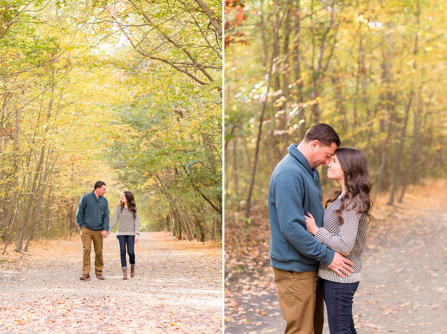 NJ Fall Engagement Session couple in love phot