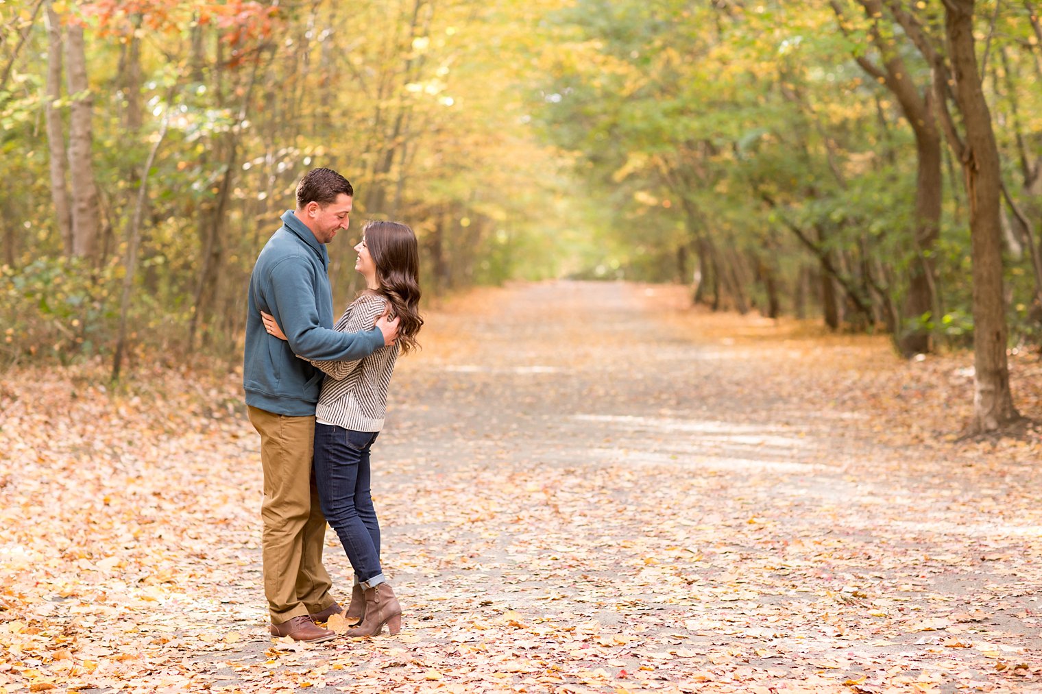 NJ Fall Engagement Session fall photo