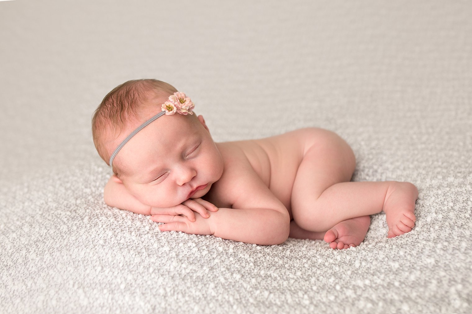 Princeton NJ Newborn Photographer sleeping newborn girl
