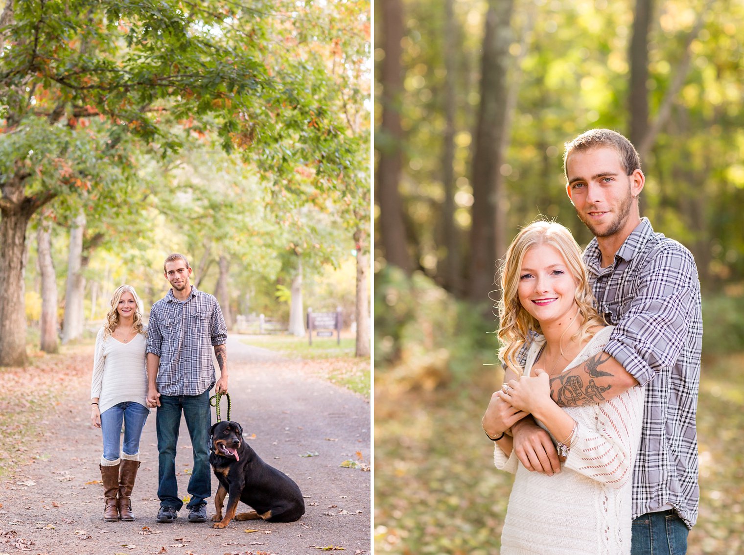 Central NJ Engagement Photographer with dog photo
