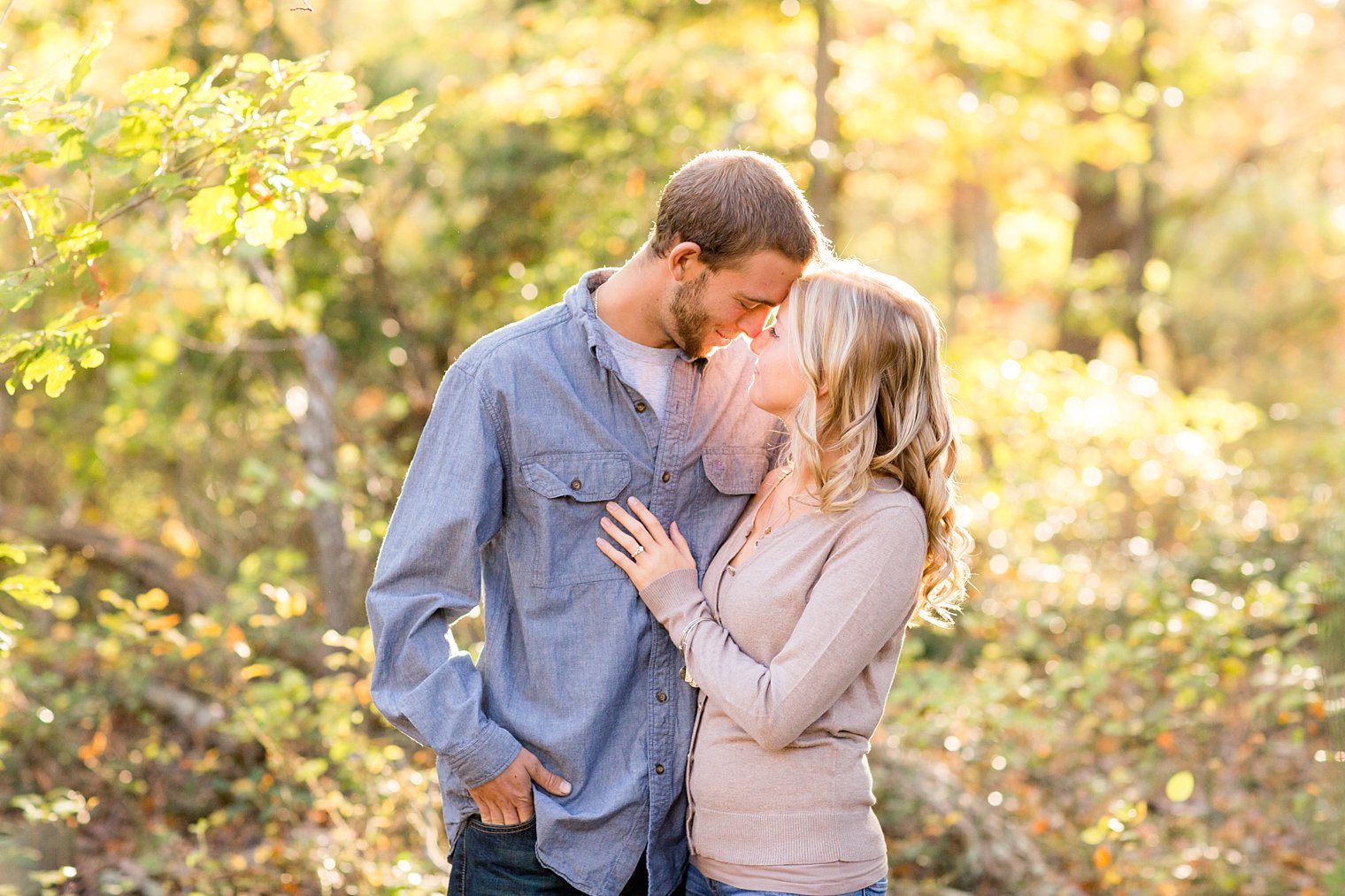 Central NJ Engagement Photographer golden light photo