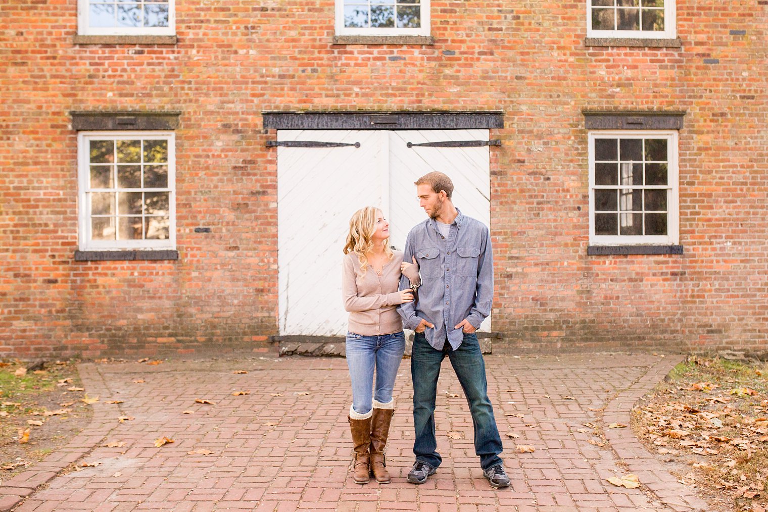 Central NJ Engagement Photographer couple at allaire state park photo