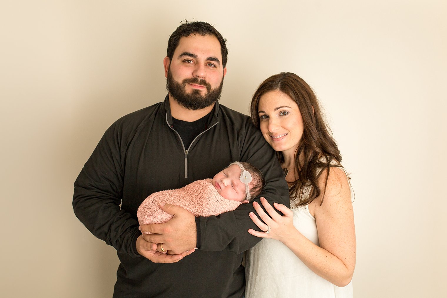 family photo with newborn girl