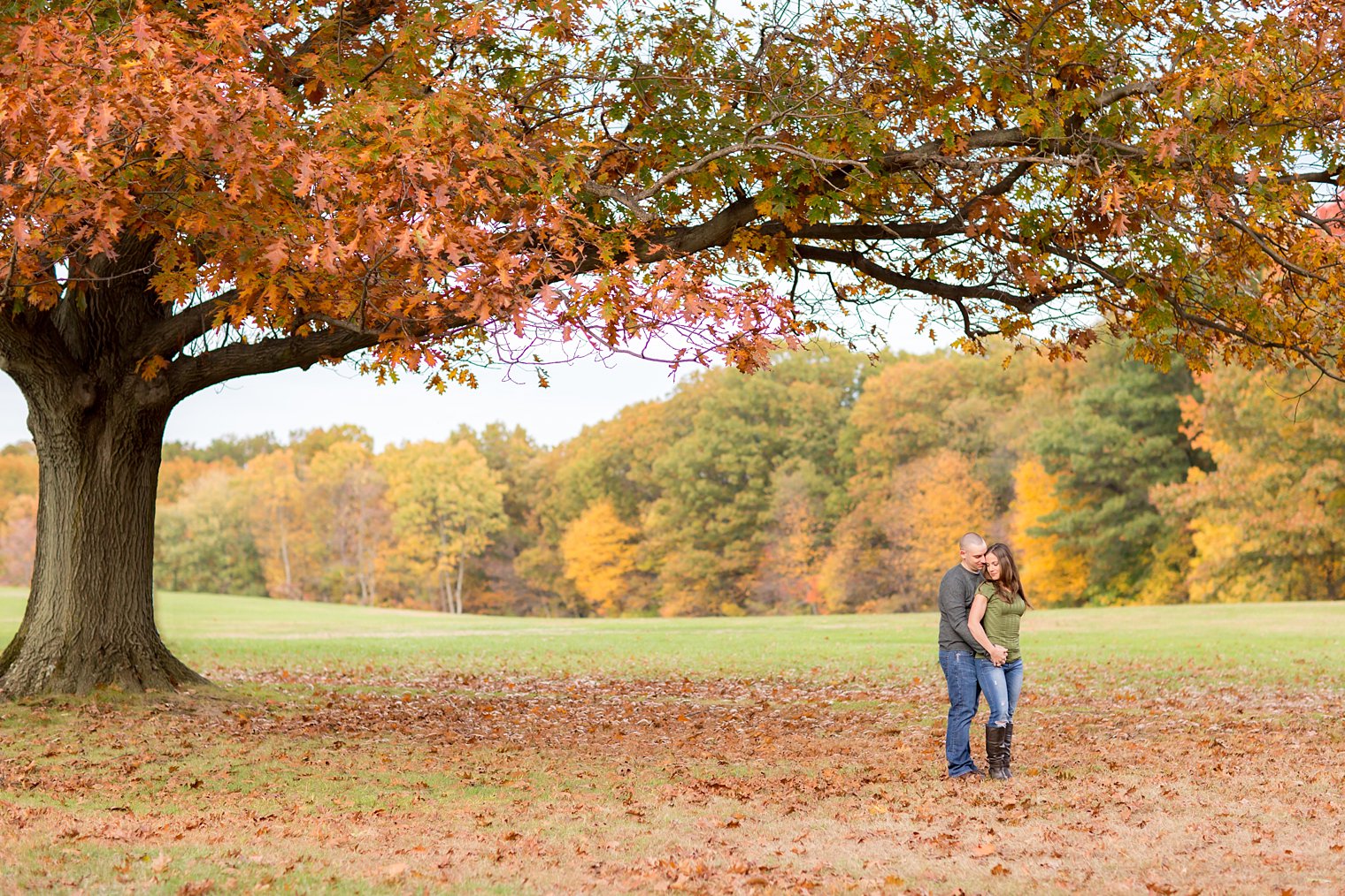 Cheesequake State Park Engagement fall photo
