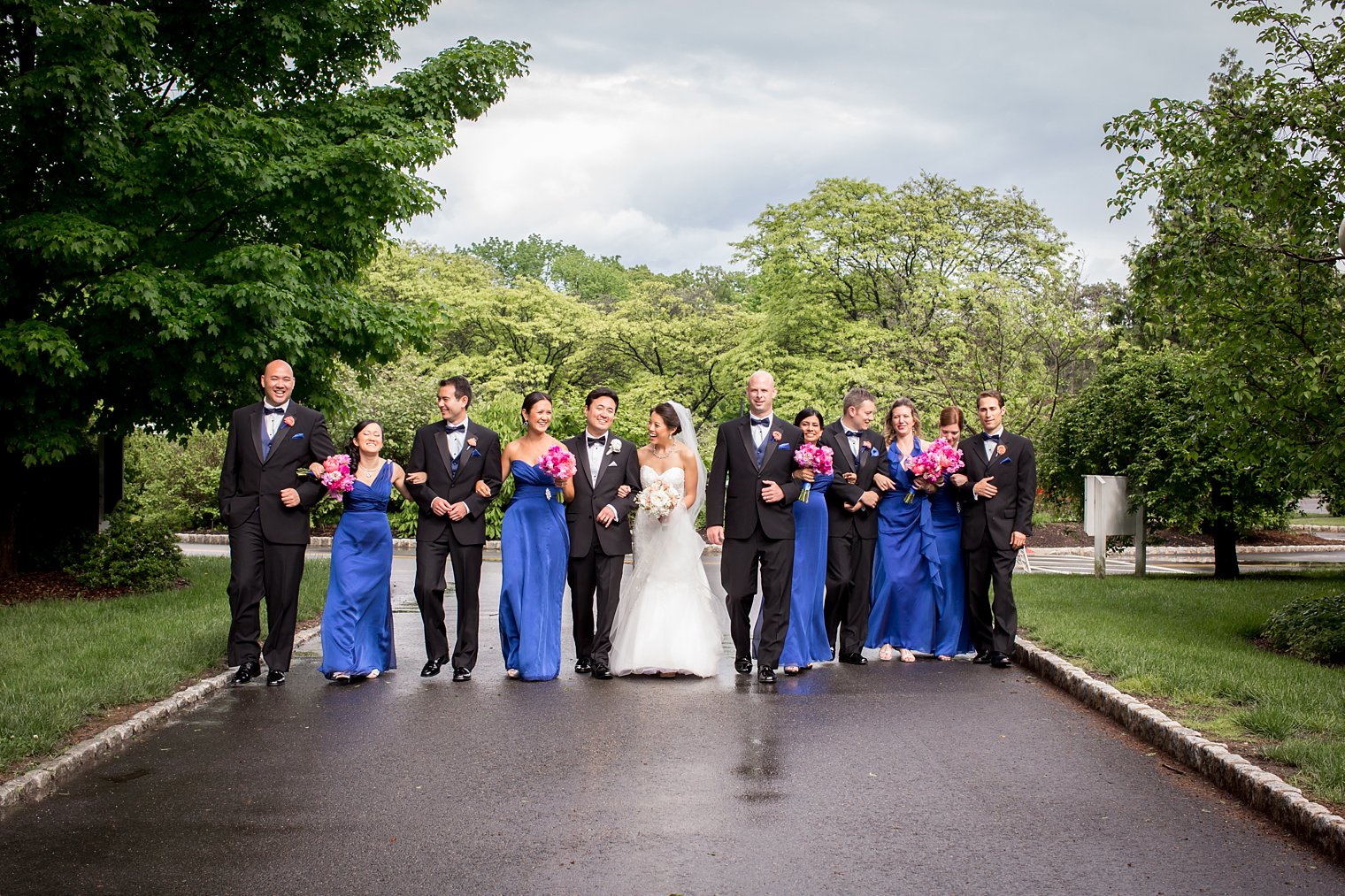 Olde Mill Inn NJ Wedding bridal party at Frelinghuysen Arboretum photo 