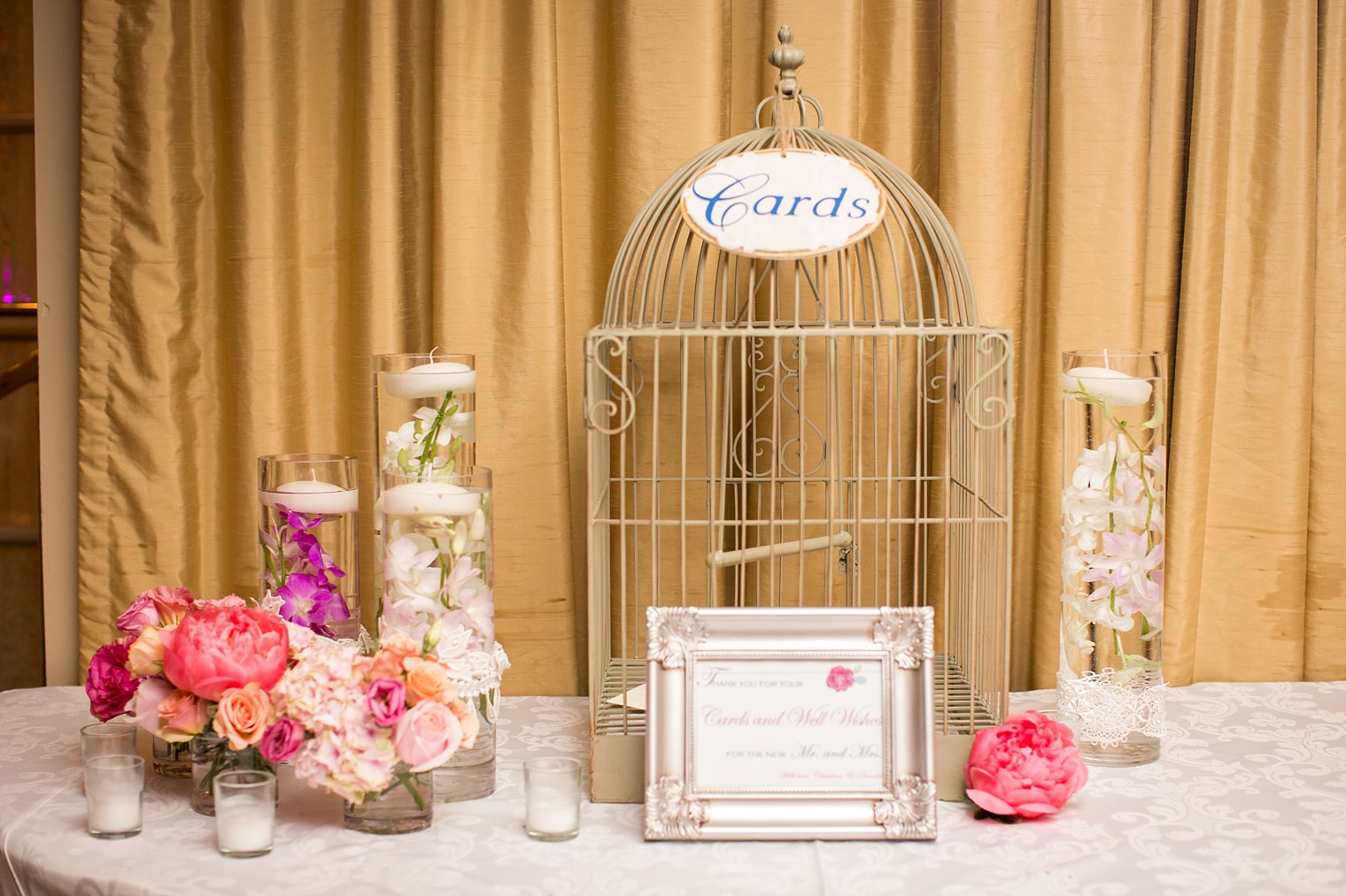 Olde Mill Inn NJ Wedding card table photo