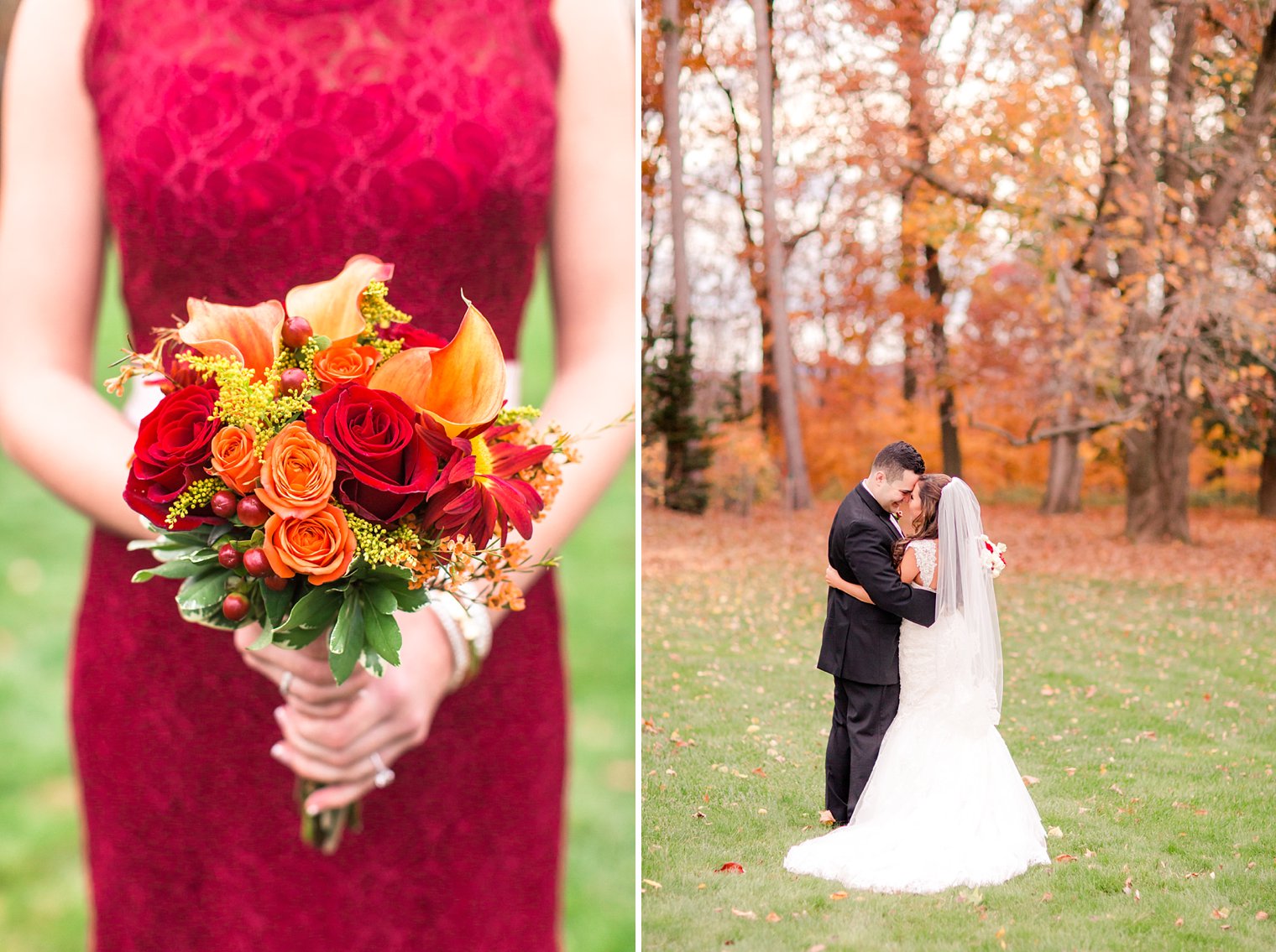 Frelinghuysen Arboretum fall wedding photos